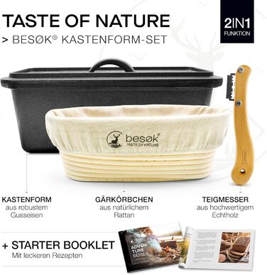 Tomorrow: Loaf pan with lid, proofing basket & dough scraper - cast iron baking pan accessories - loaf pan, toast bread pan, loaf pan, casserole dish, loaf pan, square loaf pan, loaf pan baking set
