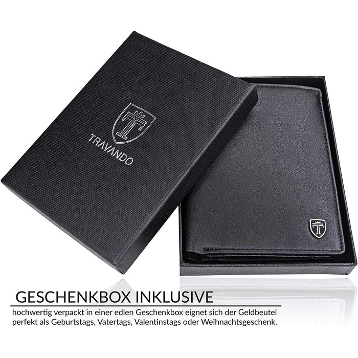 TRAVANDO Wallet for Men Chicago RFID Wallet, Men's Wallet, Portemonnaie, Portmonaise, Wallet, Large, Vertical Briefcase Wallet, Men's Wallet, Men's Wallet, Portmonee, Gift, Wallet