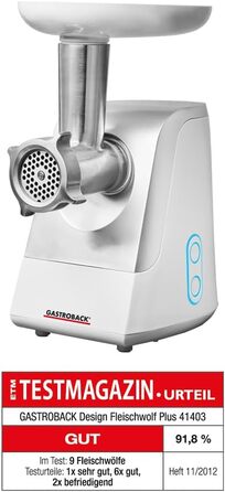 GASTROBACK Pro Meat Grinder 1000W - Aluminum Body
