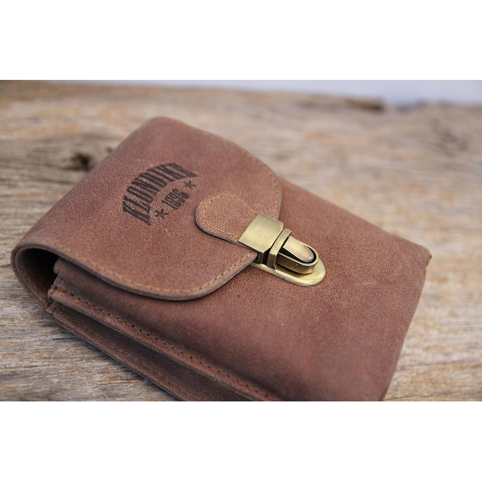 Genuine Leather Belt Pouch 'Bobby' - Large Hip Bag for Women and Men – Retro Medieval/Viking/Hiking Bag (Brown)