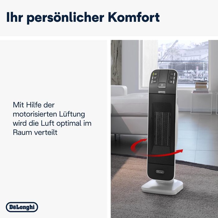 De'Longhi HFX65V20 Ceramic Heater (2000 W) black/grey