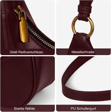 Сумка жіноча GSenhui Y2K через плече, червона (м'яка екошкіра)