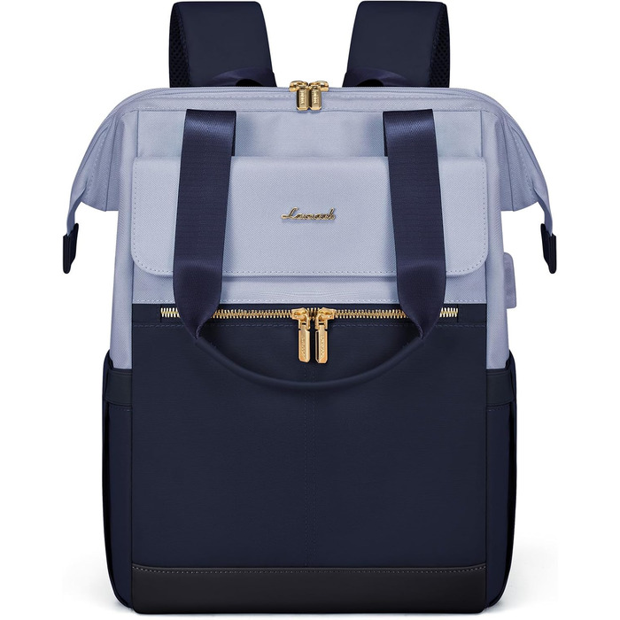 Стильний рюкзак LOVEVOOK для жінок: місткий, водонепроникний, 15.6-17.3 дюйми, для роботи, навчання, подорожей (бежевий, хакі, блакитний, темно-синій)