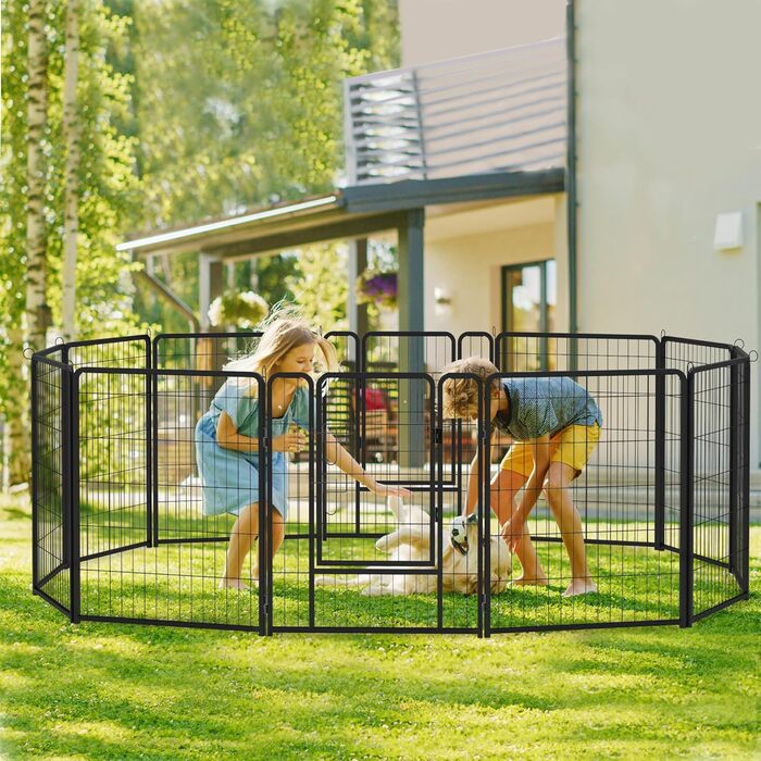 Вольєр для цуценят Froadp 6-TLG, 65x80 см: безпечний забіг для собак, забіг для цуценят, вольєр для собак, огорожа для собак