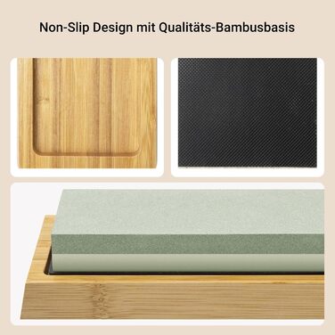 Набір для заточування ножів Schleifstein: 400/1000, з підставкою та кутовою насадкою