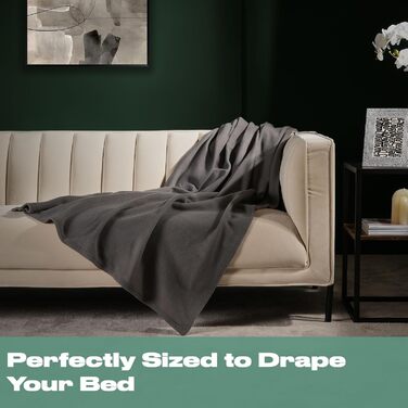 Плед DREAMSCENE з флісу, теплий плед на ліжко/диван, 200x240 см, антрацитовий колір