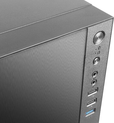 Корпус ПК Micro ATX Tacens Anima ACX з алюмінієвою передньою панеллю, 120мм вентилятор, USB 3.0, чорний