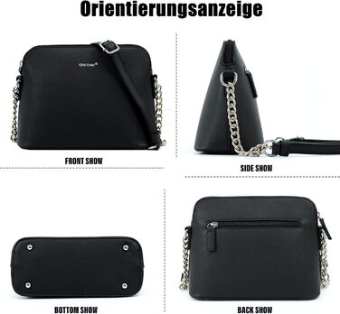 Сумка жіноча TANTOMI через плече: елегантна чорна крос-боді сумка на ланцюжку для вечірок