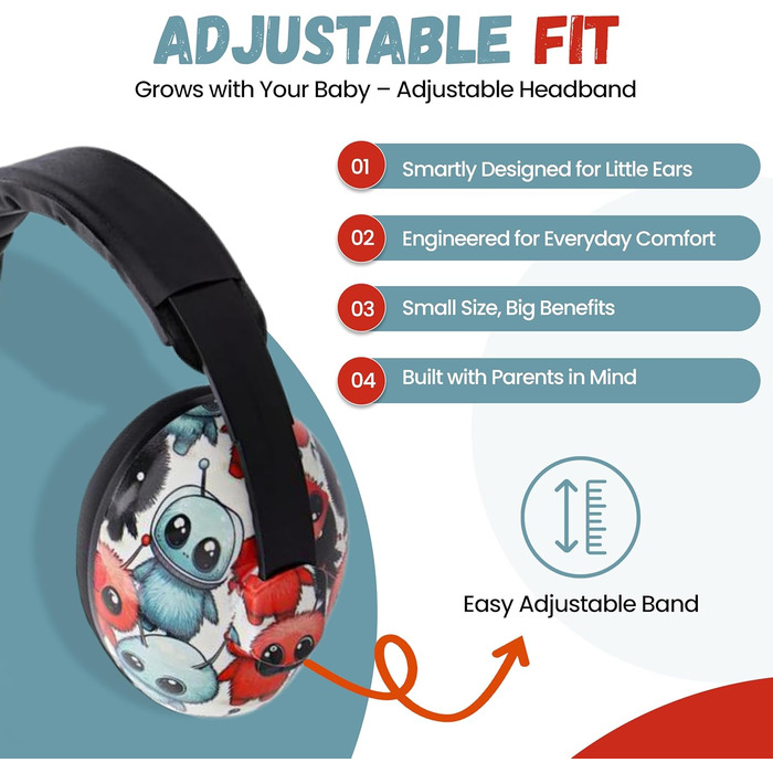 Навушники для захисту від шуму для малюків ME&LIO (0-24 місяці) - для подорожей, сну, аутизму та сенсорної чутливості, SNR 25dB, сертифіковані