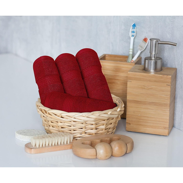 Utopia Towels - 8-Piece Cotton Towel Set with Hangers - 2 Bath Towels, 2 Hand Towels, and 4 Washcloths - (Electric Blue)