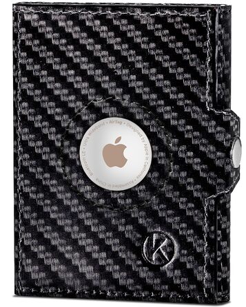 Гаманець Koruta Slim з RFID захистом та відділенням для монет (Carbon Schwarz) - картхолдер для чоловіків та жінок