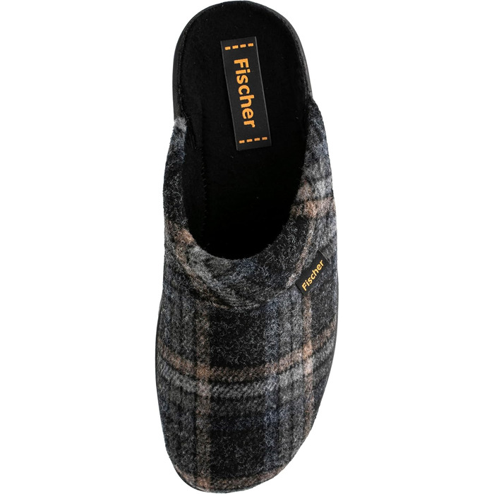 Домашні тапочки чоловічі Fischer Karomuster 204602 (41 EU, сірий)