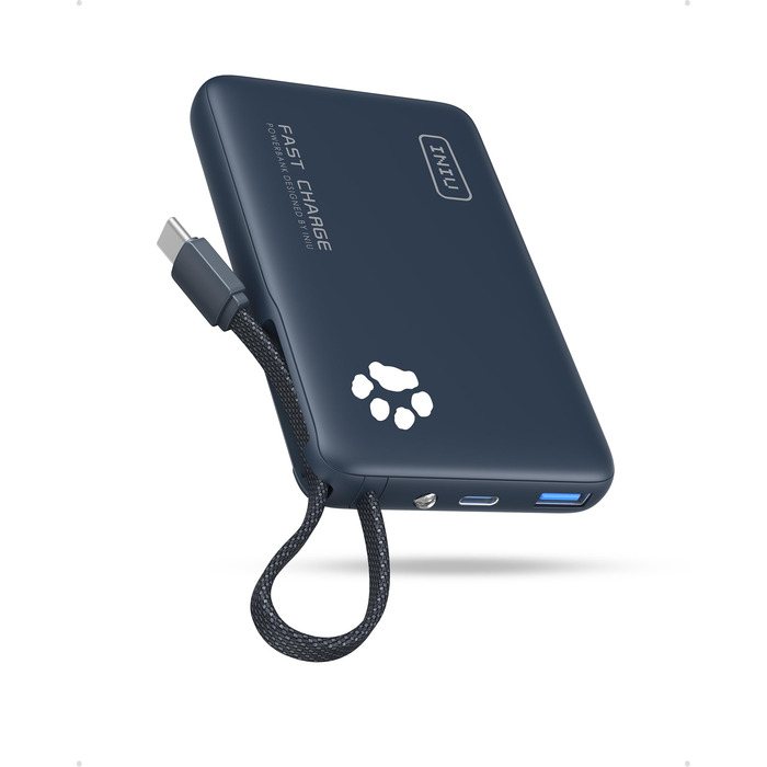 Power Bank INIU 20W 10000mAh з USB-C, PD3.0 QC4.0, для iPhone, Samsung, iPad (Блакитний)