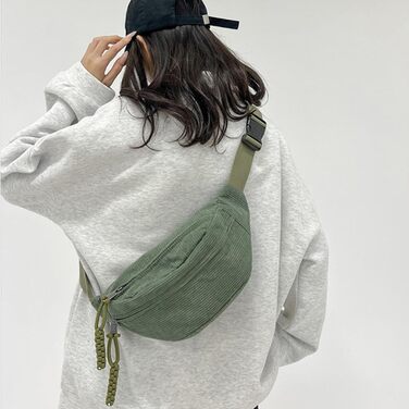 Чоловіча/Жіноча поясна сумка Cordura, унісекс, зелена, з регульованим ремінцем