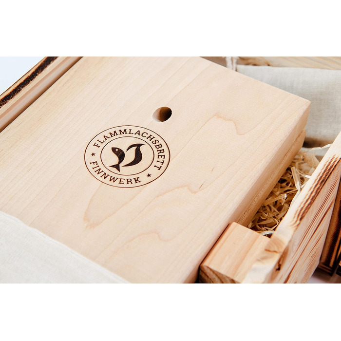 FINNWERK Stainless Steel Salmon Grilling Boards - Solid Birch Wood, Smoking Planks - Angle Adjustment System (Set of 1, Gift Set, White)