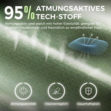 Ігровий крісло Dowinx з тканини, масажною підтримкою попереку та підніжкою, ергономічний офісний крісло для дорослих, великий і високий, 135 кг (зелено-білий)