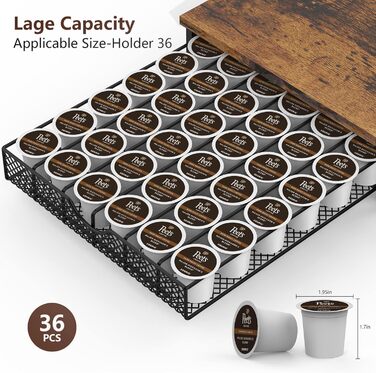 Організатор для капсул K-Cup: висувна шухляда для 36 капсул, чорний AMR-R818