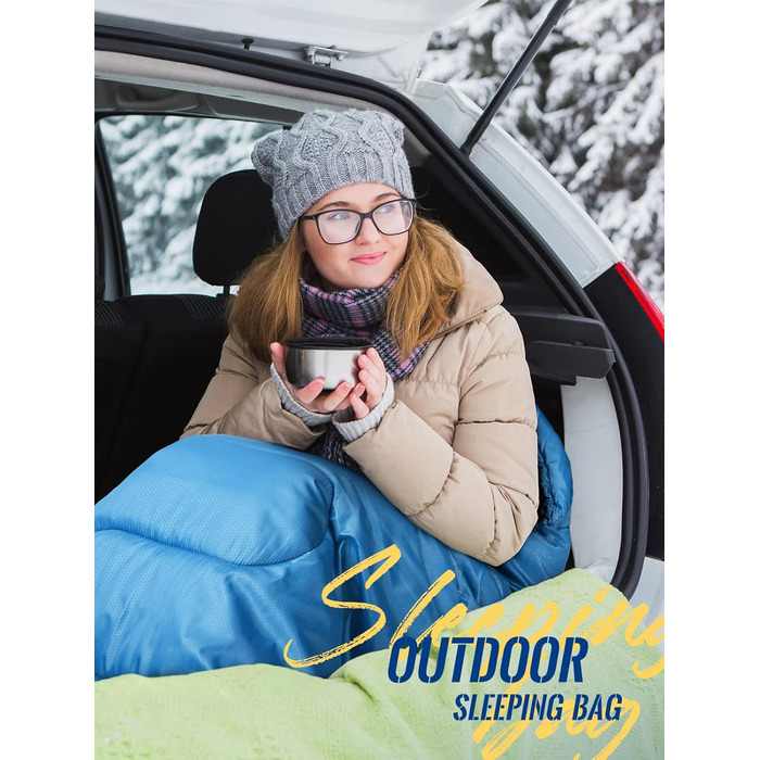 Сплячий мішок Forceatt 4 сезони: зимовий, ковдровий, для кемпінгу, подорожей, фестивалів, 2.4 кг