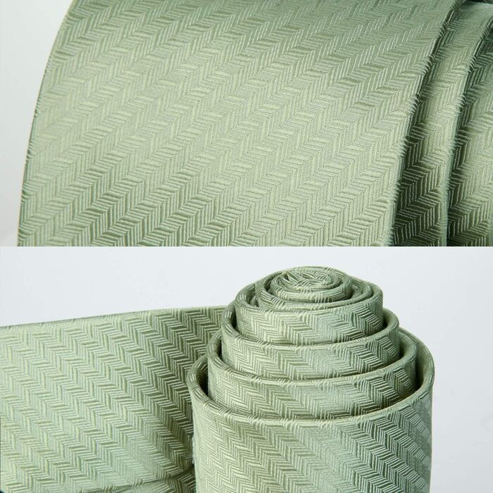 Краватка чоловіча Enlision для весілля, краватка та нагрудна хустинка, комплект з краваткою та запонок, шовкова краватка з візерунком пейслі, однотонна в різних кольорах, салатовий F2