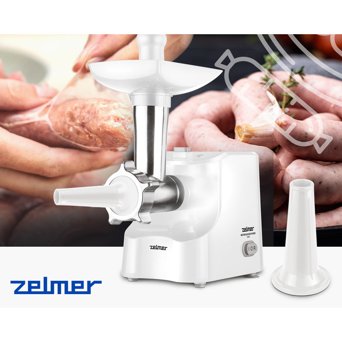 М'ясорубка Zelmer ZMM1540B, біла, 1500 Вт