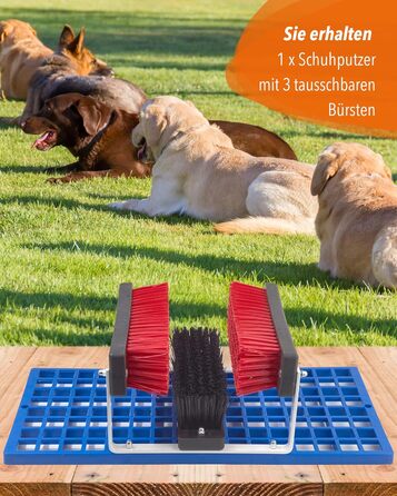 SPORTIKEL24 Shoe Cleaning Mat for Sports, Leisure, Construction & Industry – Scraper Grids for all Shoes & Boots – Dimensions: 60 cm x 30 cm x 20 cm