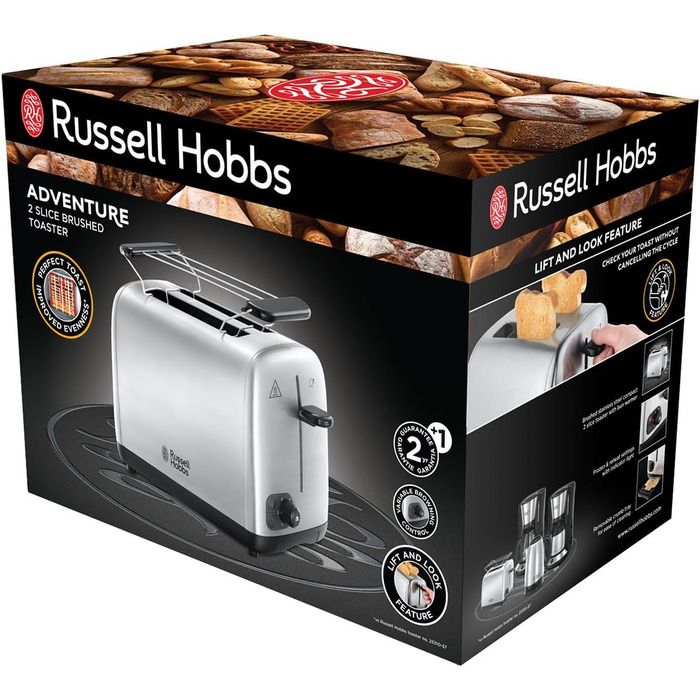 Електричний чайник Russell Hobbs Adventure 1.7л, 2400W, нержавіюча сталь, з функцією швидкого кип'ятіння
