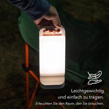 Lepwings LED Camping Lantern Solar, Dimmable Touch Camping Lantern with 4400 mAh Power Bank, IPX4 Waterproof, Rechargeable Lamp for Camping, Adventure, Fishing, Blackout Emergency Equipment