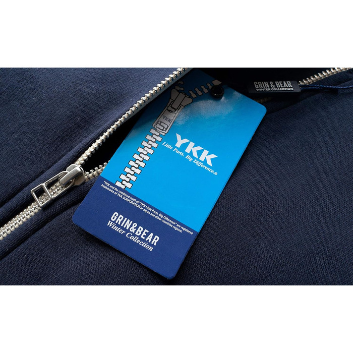 Чоловіча толстовка з капюшоном Grin&Bear | З флісовою підкладкою, Navy2, GEC490 L