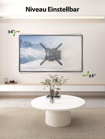 Кріплення для телевізора USX-MOUNT на стіну, поворотне, нахильне, висувне, для телевізорів та моніторів 26-55 дюймів, VESA 400x400, до 35 кг