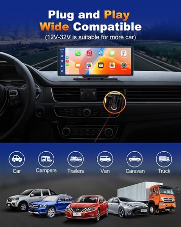 Бездротовий CarPlay/Android Auto дисплей Volam 9,26
