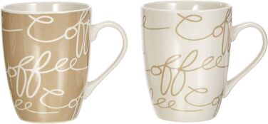 Ritzenhoff & Breker Latte Macchiato Glasses Set, 4 pieces & Cornello Coffee Cup Set, 2-piece, Cream, 300 ml, 2 pieces (1 pack)