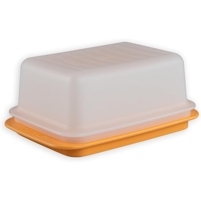 Tupperware Butter Dish Orange / White Butter Treasure for Butter up to 6.5 cm Height C21