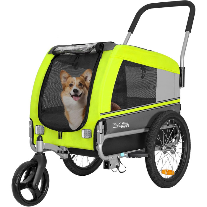 Універсальний візок-перевозник для собак Tiggo VS Pets Medium: 2-в-1 (велосипедний, буксирний)