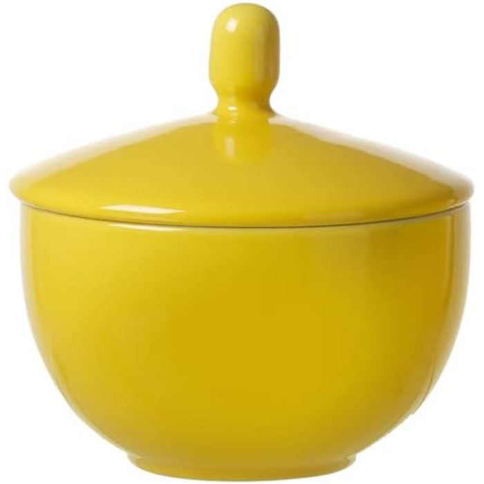 Ritzenhoff & Breker Milk & Sugar Set Doppio, Yellow, Milk Jug/Pourer 170 ml, Sugar Bowl ø 9 cm, made of porcelain, dishwasher safe