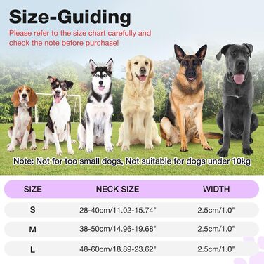 Світлодіодне нашийник для собак Leuchthalsband, водонепроникний, 7 кольорів, регульований, для малих та великих собак, блакитний (Lila, S)