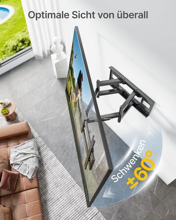 Кріплення для телевізора monTEK поворотне, до 60 кг, VESA 800x600 (60-120 дюймів)