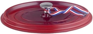 Kamberg 0008191 – Schmortopf 30 cm diameter, oval, red flambé – Aluminum casting – Stone-look coating – Suitable for all types of cooktops, including induction – PFOA-free, aluminum
