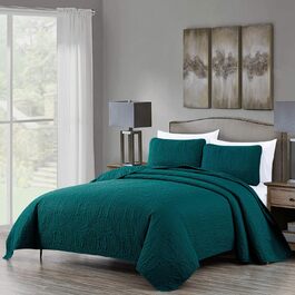 Chezmoi Collection Austin: Комплект з 3 великих пледів (Queen, Блакитно-зелений) - 