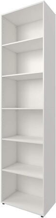Möbelando Trio 6 - White 6-Tier Corner Shelf
