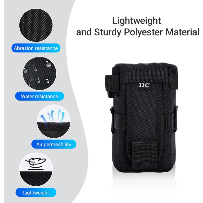 Захисний чохол для об'єктивів JJC для Canon, Nikon, Sony - сумісний з EF 16-35mm f4L, RF 85mm f2, AF-S 24-70mm f2.8, FE 90mm f2.8 Macro та ін.