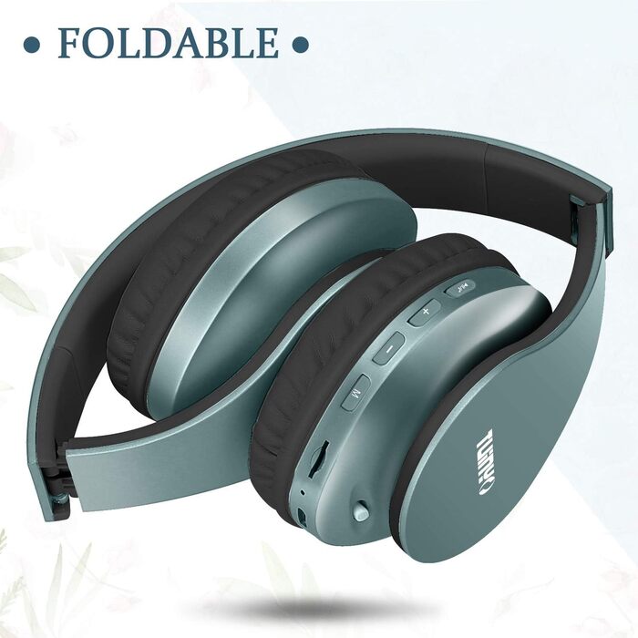 Bluetooth навушники TUINYO Over Ear з мікрофоном, HiFi стерео, складні, бездротові