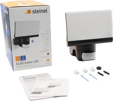 Світлодіодний прожектор Steinel XLED Home 2 S з датчиком руху та Bluetooth, 13.7W, 180°, дальність 10м, 1550 лм, чорний