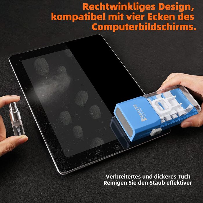Набір для чищення клавіатури та гаджетів Ordilend: щітка, спрей, для ноутбука, телефону, iPad, монітора