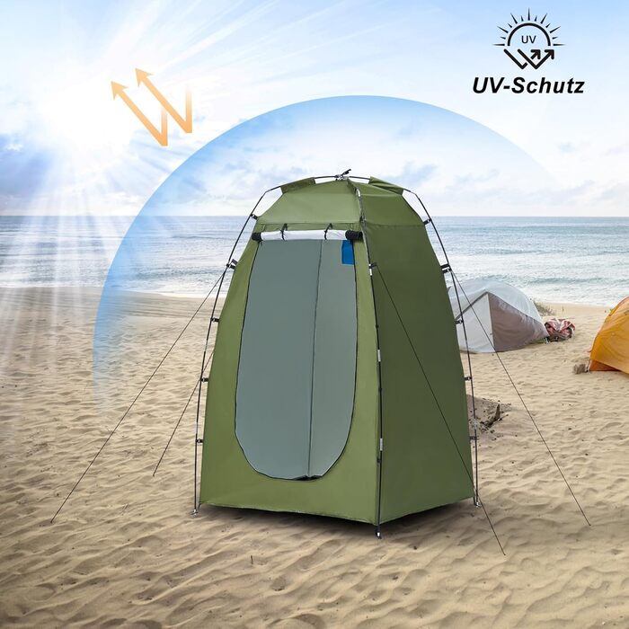 CLIPOP Pop-Up Tent - Waterproof, Lightweight, 1-Layer Spring Camping Tent - Easy Setup for Beach, Hiking, Festival & Outdoor Use (Green)