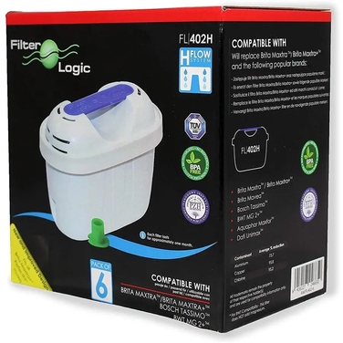 Набір фільтрів для води FilterLogic FL-402 для глечиків Brita, Dafi, Aquaphor, 12 шт.