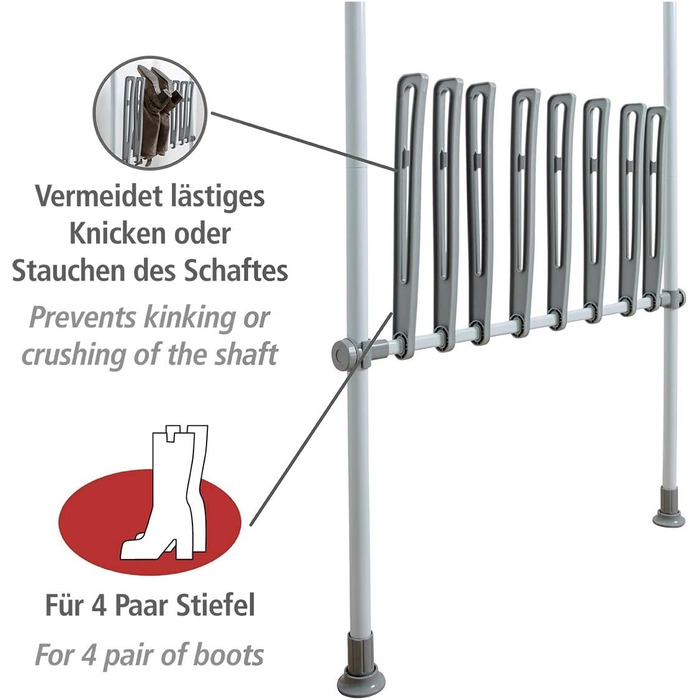 WENKO Telescopic System Hercules - adjustable organization system, wardrobe system (boot holder)