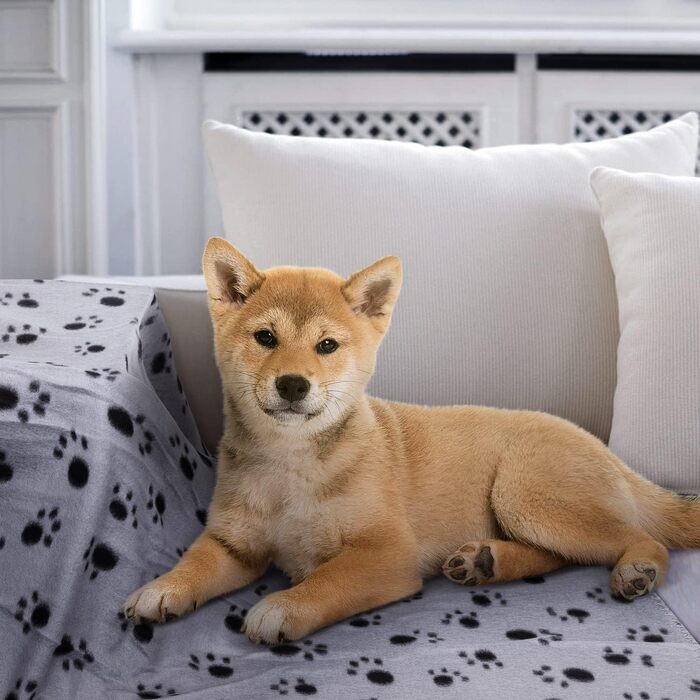 М'який флісовий килимок для собак та котів Nobleza 75x75 см (Сірий)