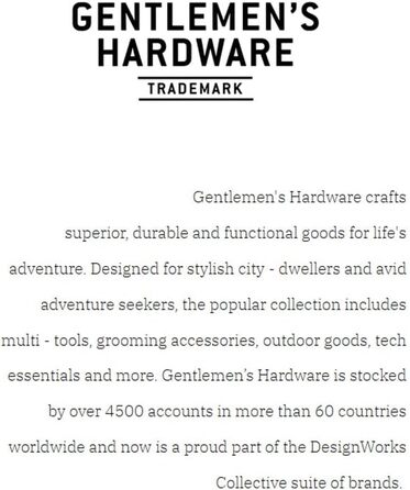 Мультитул Gentlemen's Hardware з нержавіючої сталі та дерева, 3,5x10x2,3 см, GEN627UK