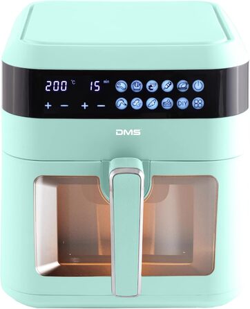 Фритюрниця Heißluftfritteuse DMS XXXL 7L Green з цифровим дисплеєм та 10 програмами | Фритюрниця, духовка, гриль | Без олії