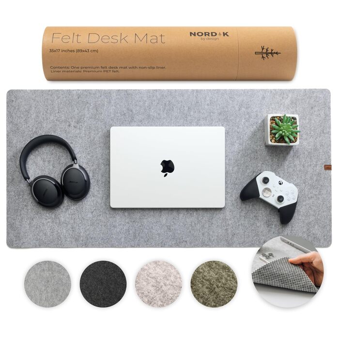 Килимок для миші та клавіатури Nordik Marle повний розмір 89x43 см для столу в офіс - повна поверхня, захист столу